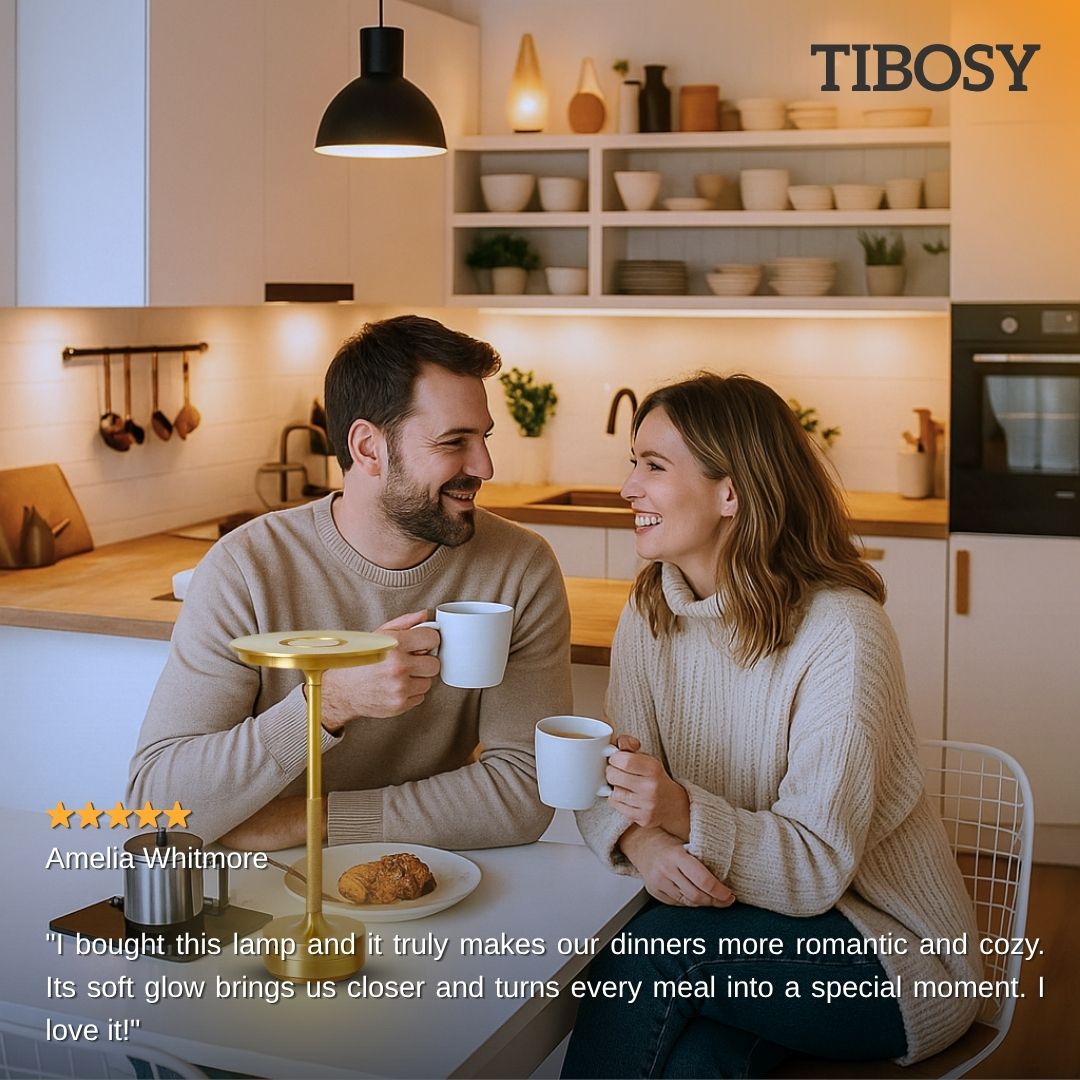 Contemporary workspace with Tibosy table lamp