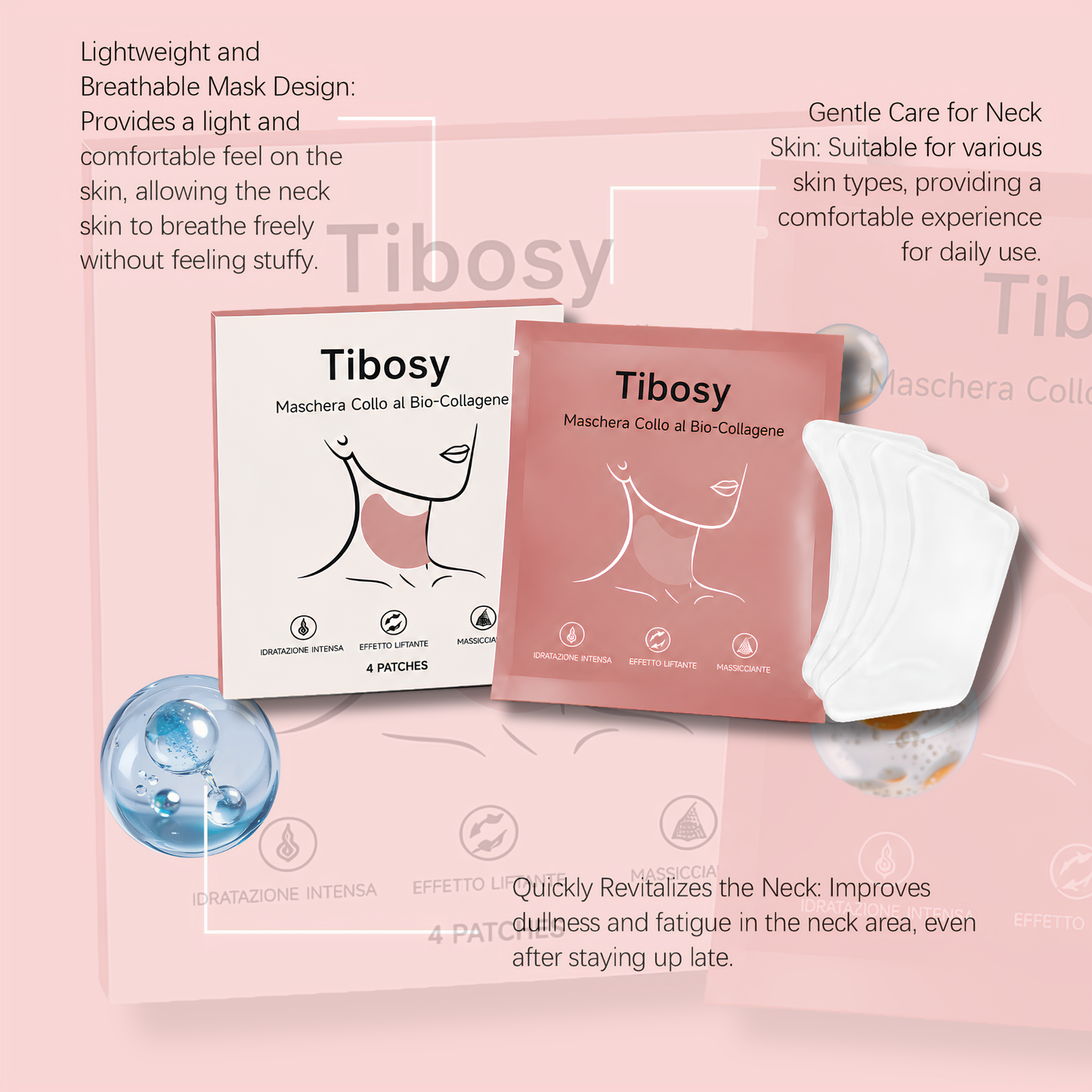 Tibosy™ Collagen Neck Mask - 4 Patches