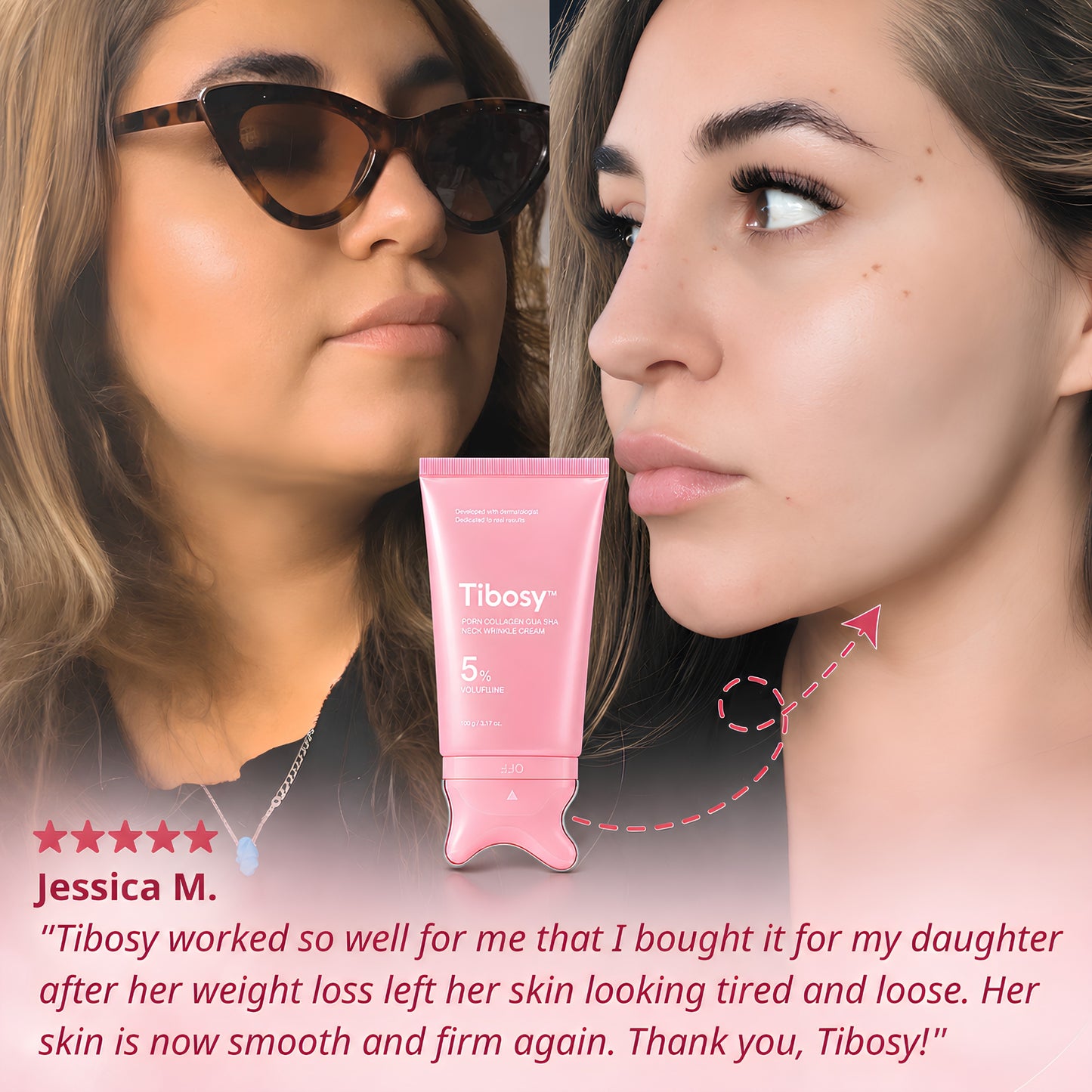 Tibosy™ Collagen Neck Wrinkle Gua Sha Cream