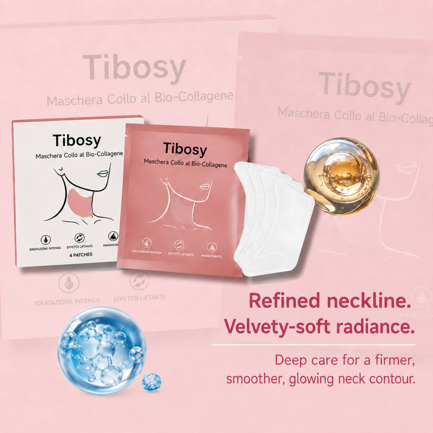 Tibosy™ Collagen Neck Mask - 4 Patches