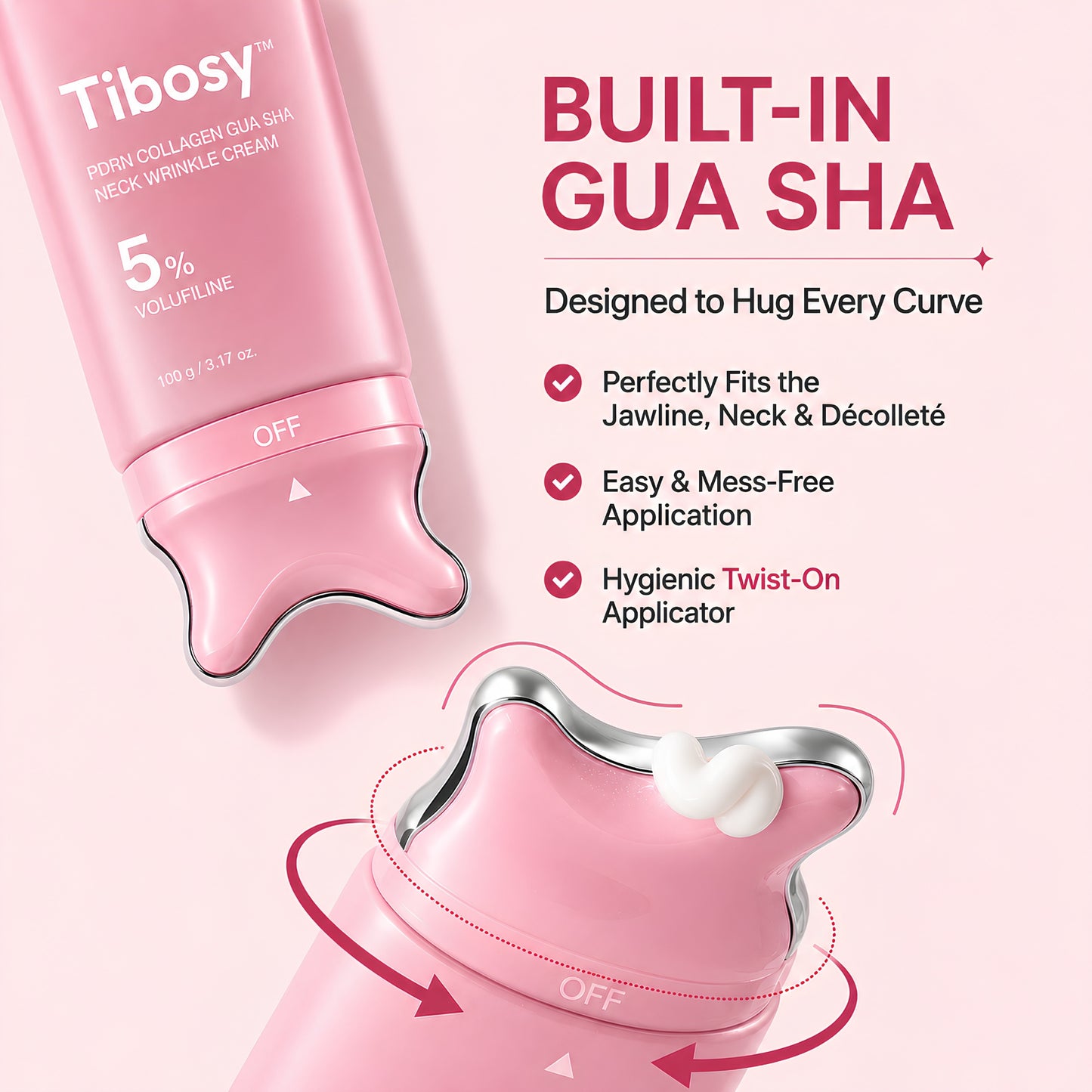 Tibosy™ Collagen Neck Wrinkle Gua Sha Cream