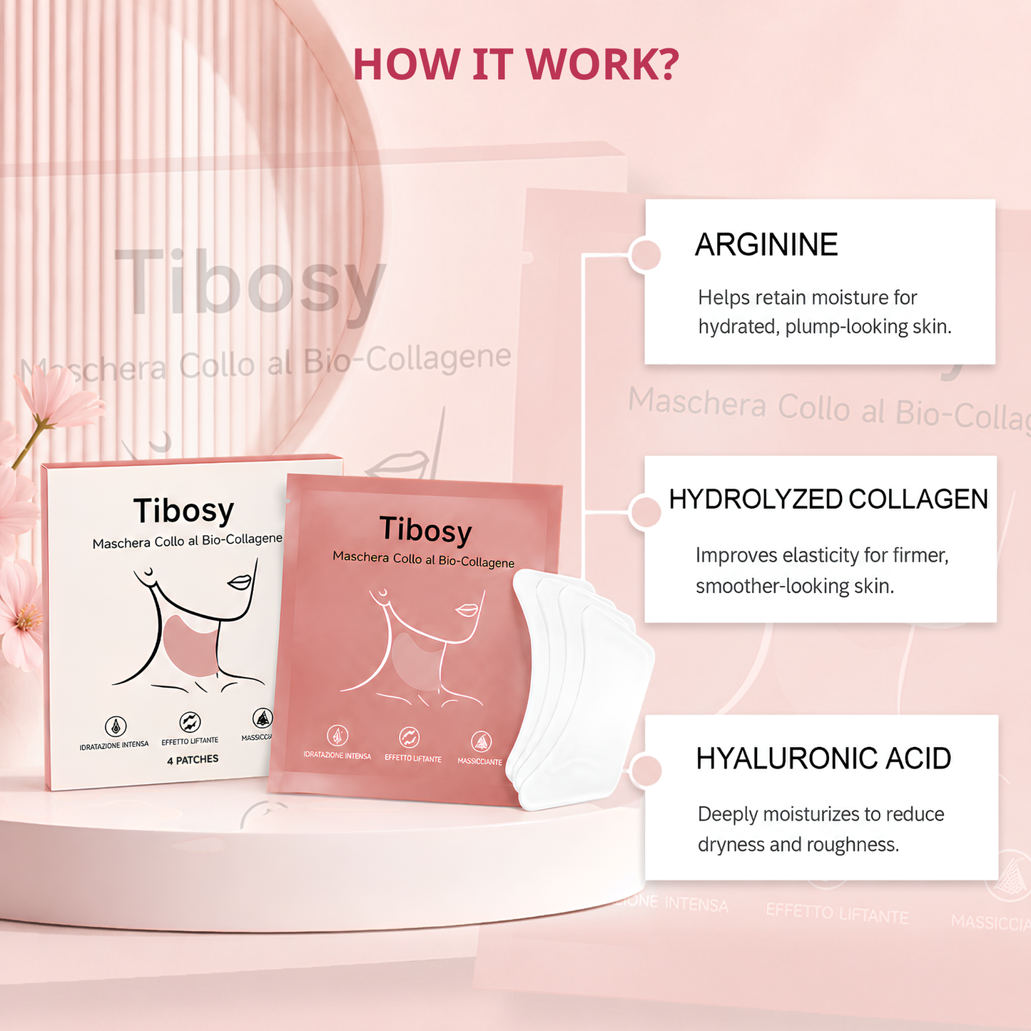 Tibosy™ Collagen Neck Mask - 4 Patches
