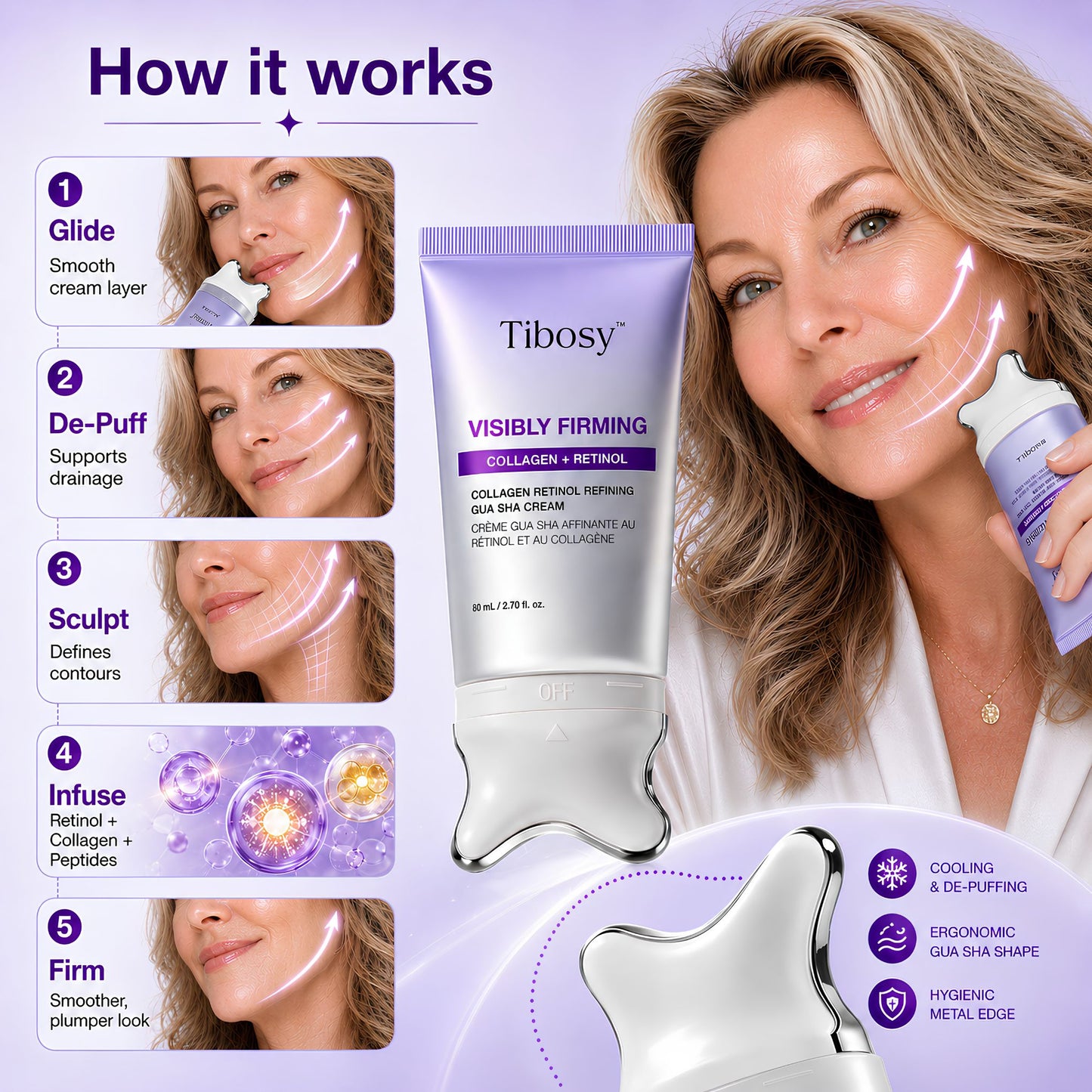 Tibosy™ Collagen Retinol Guasha Cream