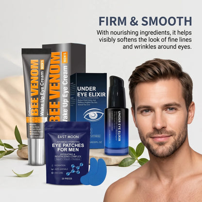 Bee Venom Eye Cream + Essence+Patches Hydrate Dry Eye Skin Reduce Dark Spot Fade Fine Line Firm Eye Contour Fast Absorb Eye Firm